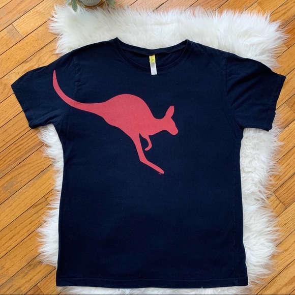 Ken Done Kangaroo T-shirt Made In Australia Navy - Picture 1 of 8